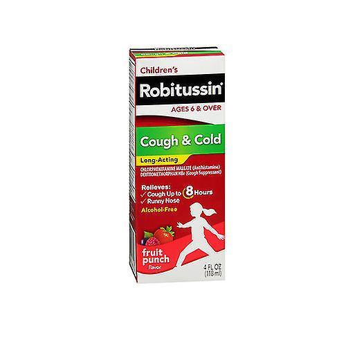 Robitussin Langwirksame Husten- und Erkältungsmittelflüssigkeit, Fruchtpunsch 4 oz (1er-Packung) on Productcaster.