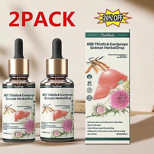 2pcs Tinaherbs Chardon-Marie & Cordyceps Sinensis Gouttes - Détox & Réparation -30ml on Productcaster.