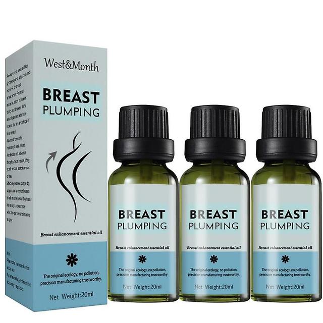 3x Ingrandimento del seno Olio essenziale Chest Enhancement Big Bust Promuovere l'ormone femminile Sollevamento del seno Rassodante Massaggio Up Si... on Productcaster.