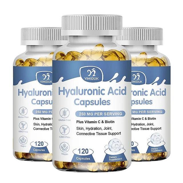 Eccpp Hyaluronic Acid Capsules Supplement For Healthy Support Connective Tissue And Joints Promote Youthful Healthy Skin 3 Bottles 60 pcs on Productcaster.