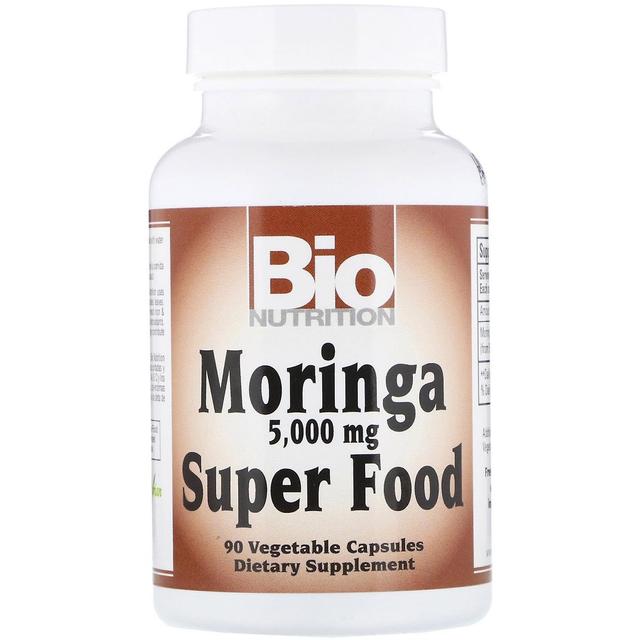 Bio Nutrition, Moringa Super Food, 5,000 mg, 90 Vegetabiliska kapslar on Productcaster.