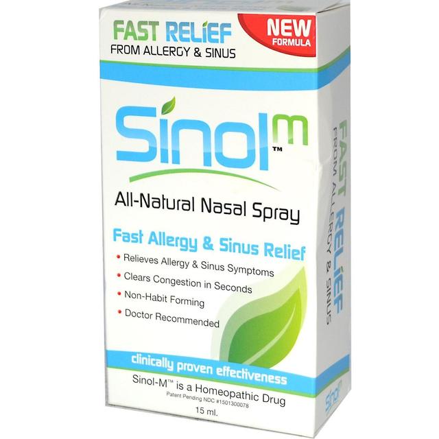 Sinol, SinolM, Helt naturlig næsespray, Hurtig allergi og bihulelindring, 15 ml on Productcaster.