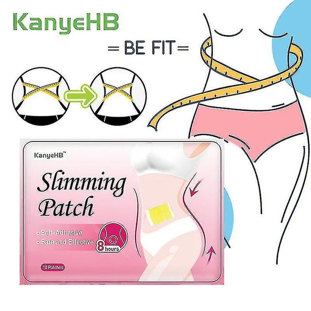 30/10pcs Slimming Patch Body Fat Burning Stickers Body Belly Detox Lose Weight ModificationAA 10pcs pink on Productcaster.