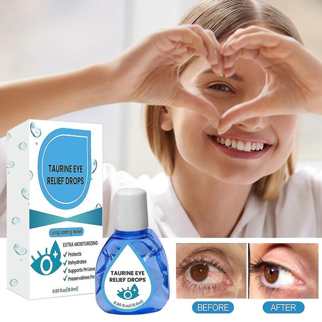 Gouttes pour les yeux 18ml, gouttes de soulagement des yeux à la taurine, soins apaisants pour les yeux Hydratation Boost gouttes pour les yeux Sou... on Productcaster.