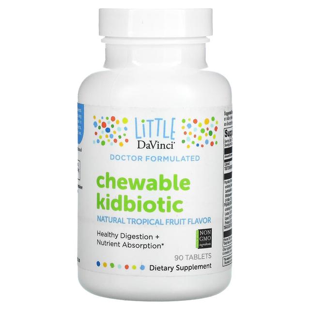 Little DaVinci, Chewable Kidbiotic, Natural Tropical Fruit, 90 Tablets on Productcaster.