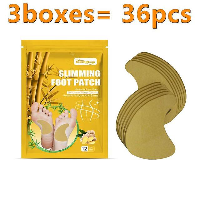 36-12pcs Detox Foot Patch Natural Ginger Detoxification Patch Detoxify Clean Reduce 36 patches on Productcaster.