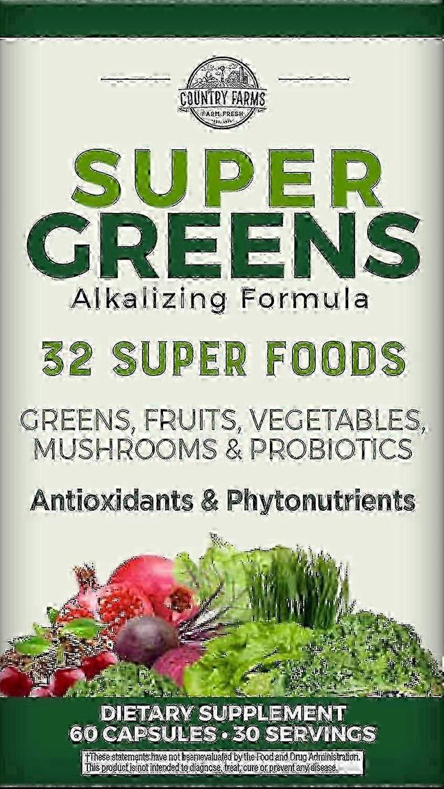 Country Farms Super Greens, vegetarián kapsule, 60 EA on Productcaster.