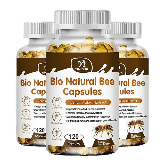 Eccpp Bio Natural Bee Capsules Support Immunity & Nervous System Promote Healthy Joints & Musdes Joint Pain Capsules Relieve Arthritis 3 Bottles 12... on Productcaster.