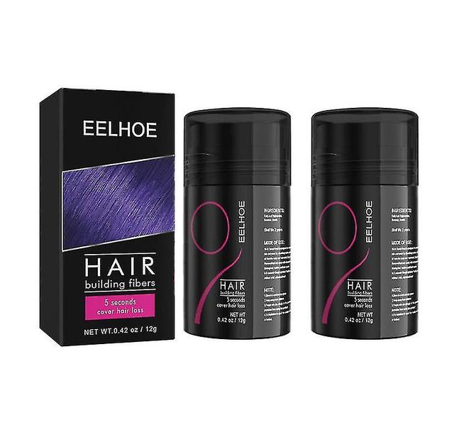 Szcd Eelhoe Dense Hair Fiber Powder Haar Dik Dik Haar Fiber Poeder Kapperspoeder Dicht Haar Fiber Poeder Natuurlijk zwart 2pcs on Productcaster.