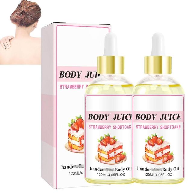 Ssyy Body Juice Oil, Body Juice Oil Strawberry Scent, Strawberry Shortcake Body Oil, 120ml Body Skin Tightening Massage Oil For Women 2Pcs on Productcaster.