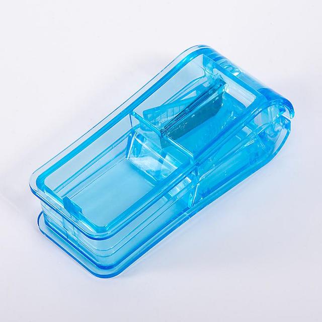 Wabjtam Wabjtamdose Pill Cutter And Dispenser With Dispenser, Cut Pills, Vitamins, Tablets, Stainless Steel Blade, Travel Size, Blue on Productcaster.