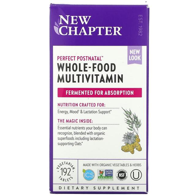 New Chapter Novo Capítulo, Multivitamínico Perfeito Pós-Natal Integral, 192 Comprimidos Vegetarianos on Productcaster.