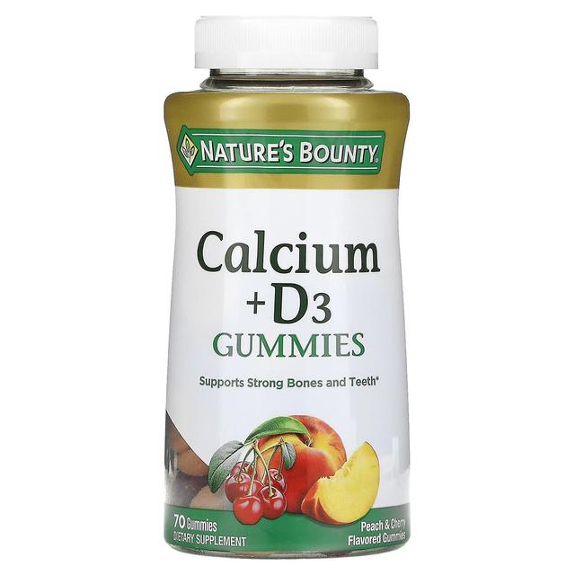 Natures Bounty Nature's Bounty, Calcium + D3 Gummies, Peach & Cherry, 70 Gummies on Productcaster.