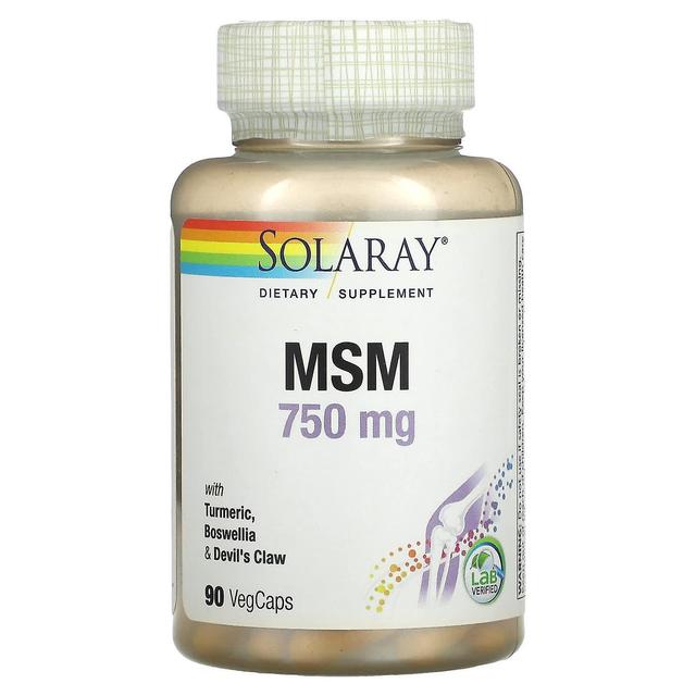 Solaray, MSM, con curcuma, Boswellia e artiglio del diavolo, 750 mg, 90 VegCaps on Productcaster.