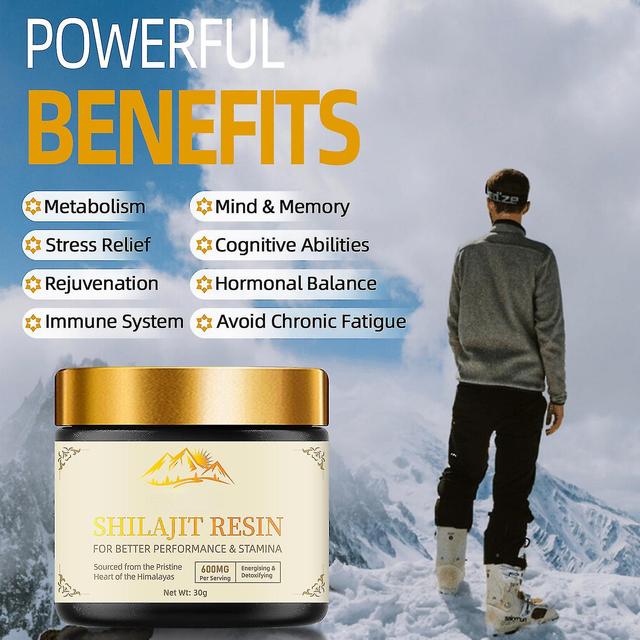 Himalayan Shilajit Resin, Pure Himalayan Organic Shilajit Resin, 600mg Himalayan Shilajit Resin High Dosage & Potency For Energy 3pcs on Productcaster.