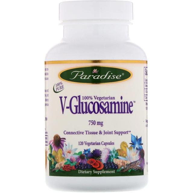 Paradise Herbs Paradise Urter, V-Glucosamin, 750 mg, 120 Vegetariske Kapsler on Productcaster.