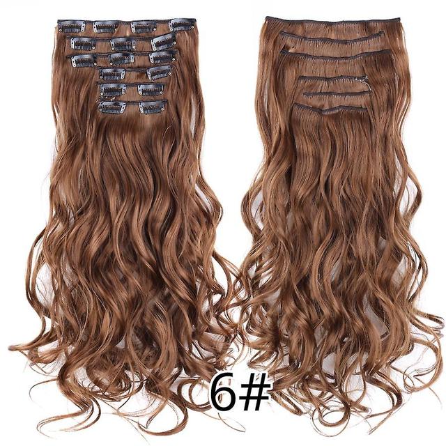 Duqi Leeons Synthetic Hair Curly Clip In Wig Extension 16 Clips In Hair Extension Hair Pieces Fake Hair Extension Synthetic 49 Colors curly 6 22inches on Productcaster.