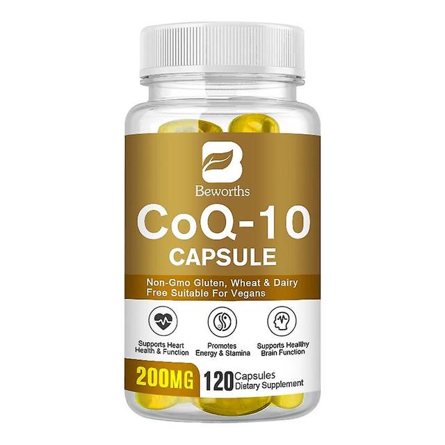 Eccpp 200mg Coq-10 Capsules Heart Health & Cellular Energy Support Maintain Brain Health Antioxidant Co Q-10 Enzyme Vitamin Tablets 120 capsules on Productcaster.