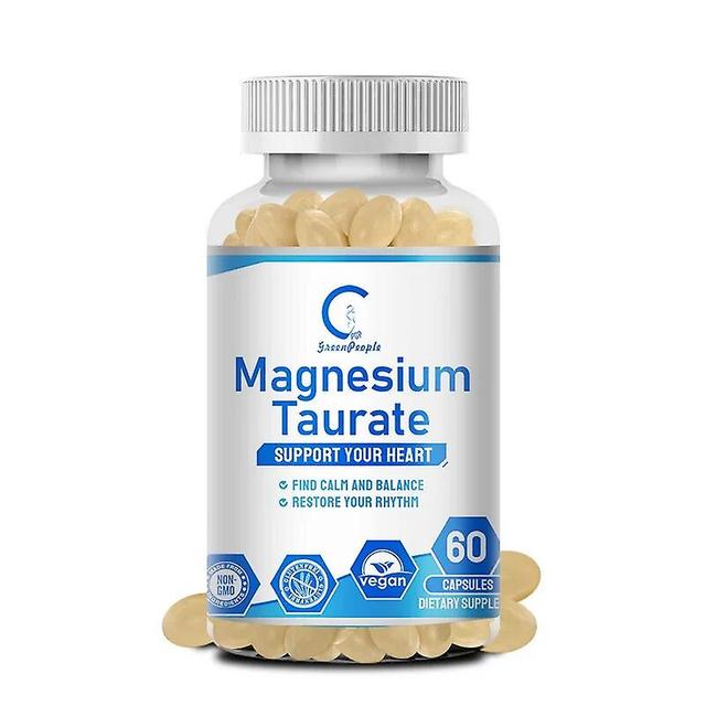 Visgaler 3-in-1 Magnesium Taurine Capsule Healthy Nervous &myocardial& Muscle Mineral Supplements 60pcs on Productcaster.