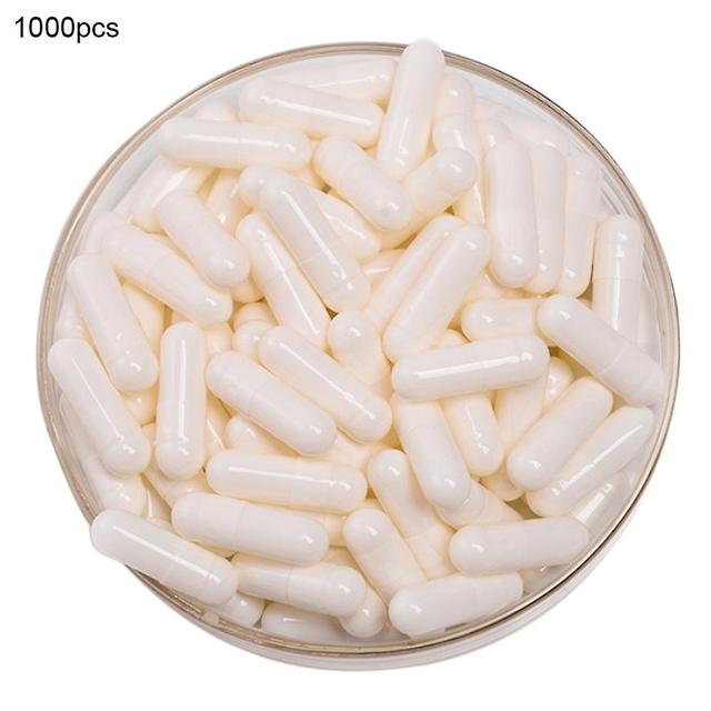 Roadoor 1000pcs transparante holle gelatine lege gescheiden medische poeder capsule shells Wit on Productcaster.