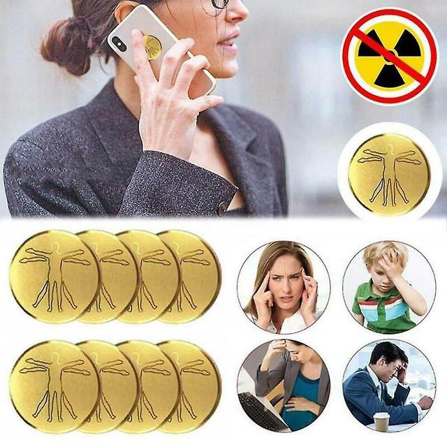 10 Pieces Radiation Protection Cell Phone Stickers Emf Blocker Devices on Productcaster.