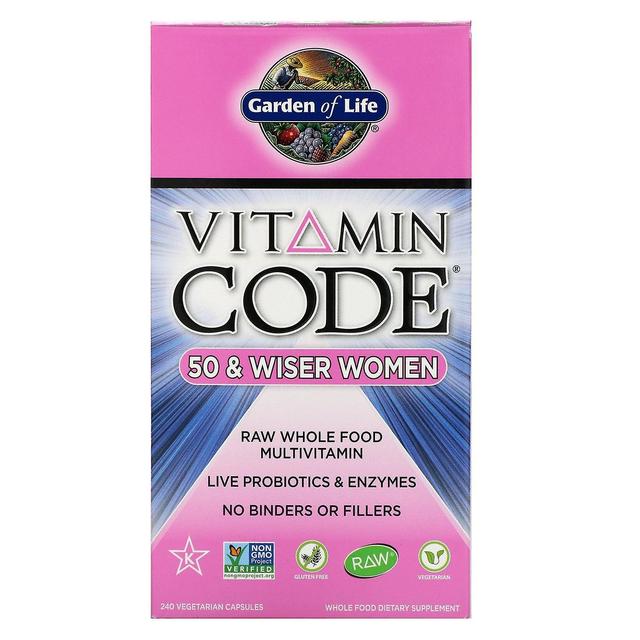 Garden of Life, Vitamin Code, 50 & Wiser Women, 240 Vegetarian Capsules on Productcaster.