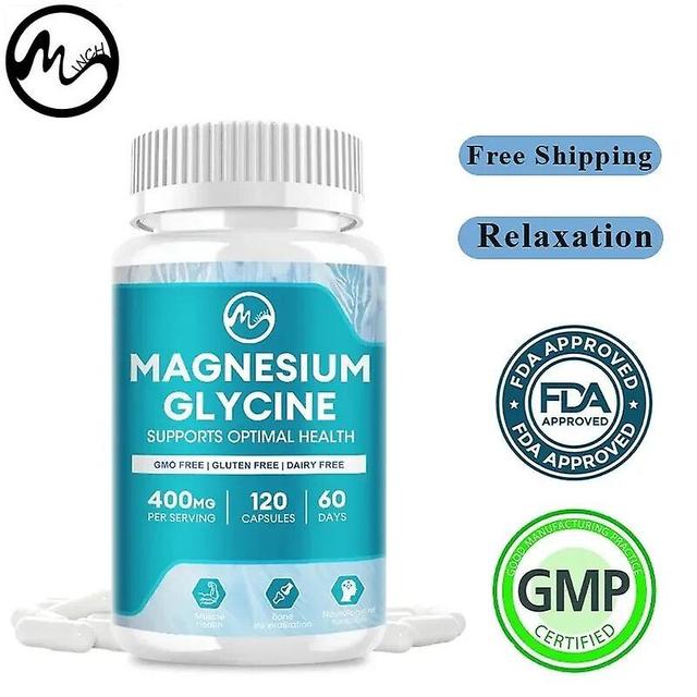 Magnesium Glycinate with Vitamin D3 B2 400mg Chelated High Absorption Formula with BioPerine Bone Health Support For AdultTIB TIB . 60 counts on Productcaster.