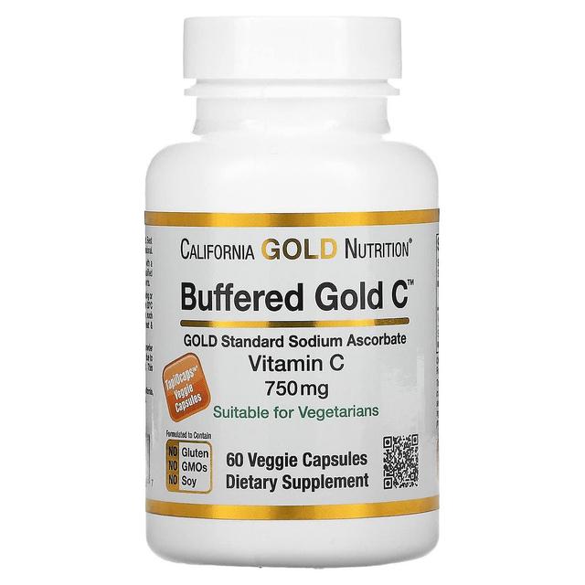 California Gold Nutrition, Buffered Gold C, GOLD Standard Natriumascorbat (Vitamin C), 750 mg, 60 V on Productcaster.