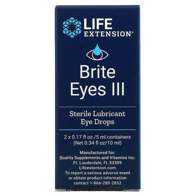 Life Extension Przedłużenie życia, Brite Eyes III, 2 fiolki, 0,17 fl oz. (5 ml) każda on Productcaster.