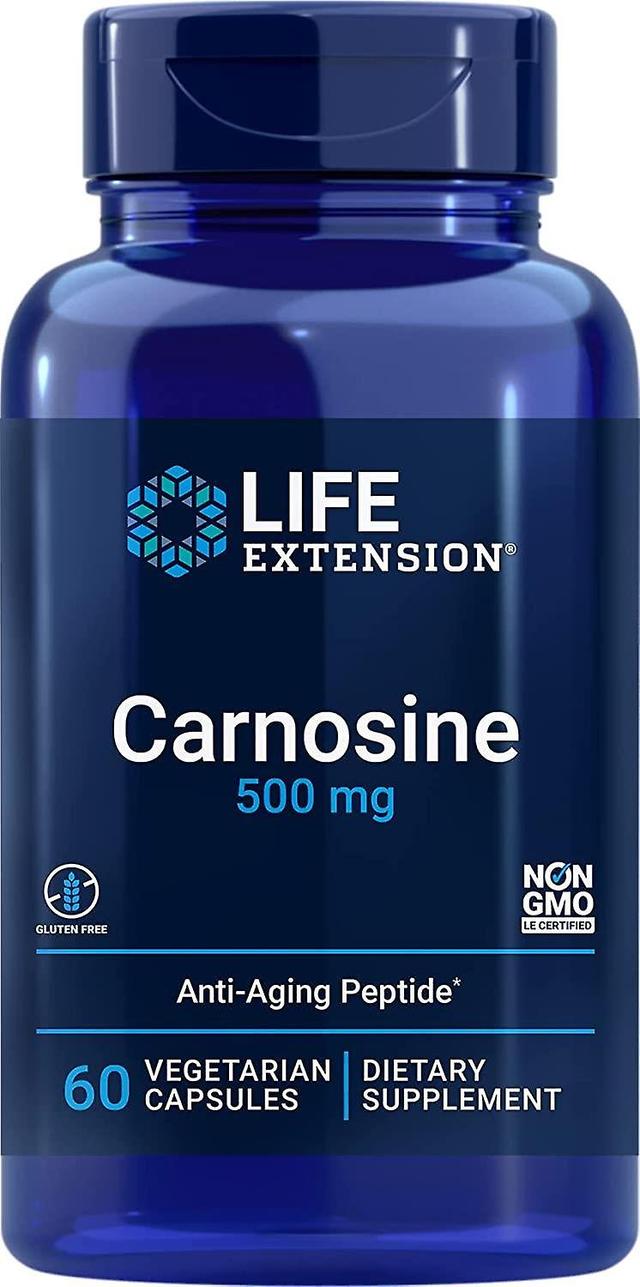 Life Extension Carnosine 500mg 60 Vegetarian Capsules on Productcaster.