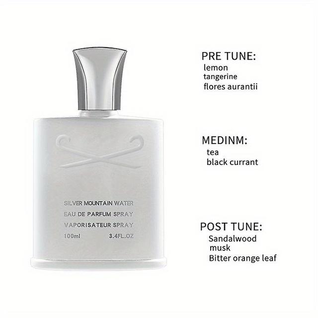 Silver Mountain Spring Perfume Spray: Refreshing Fruity Scent For Men - Perfect For Dating Parties & Gifts! white 100ml on Productcaster.