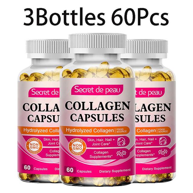 Jinzhaolai 3 Bottles Hydrolyzed Collagen Capsule Support Skin Brightening&joint&hair&nails Anti-aging Firming Skin Care Collagen Supplement 3Bottle... on Productcaster.