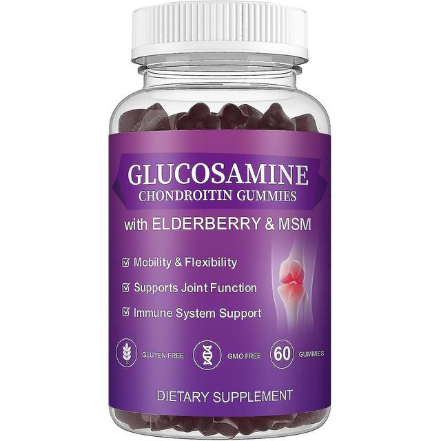 Glucosamine Chondroitin Gummies, Extra Strength Joint Support Gummies With Msm & Elderberry For Natural Joint Support Supplement, Antioxidant Immune on Productcaster.