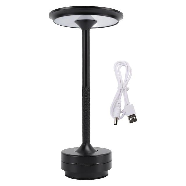 LED Desk Lamp Adjust Brightness 360 Degrees Lighting Quickly Charging Aluminum Table Lamp Black on Productcaster.