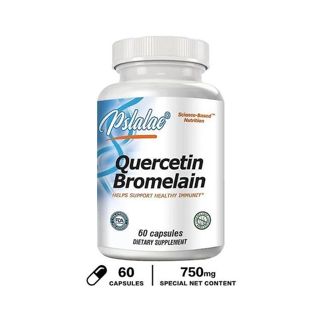 Eccpp Kvercetín bromelaín, imunitná podpora, zdravie srdca, kĺbov a dýchacích ciest, non-GMO, vegánske kapsuly 60 Capsules on Productcaster.