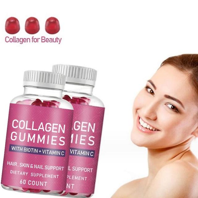 1/2bottle Collagen Gummies Anti-aging Replenish Collagen 2PCS on Productcaster.