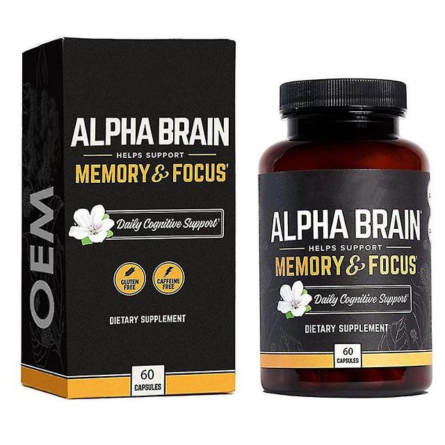 Alpha Brain Memory Focus Concentration Vegetarian Supplement 60 Capsules 1bottle on Productcaster.