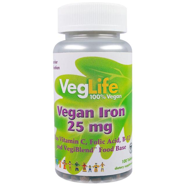 VegLife, Vegan Iron, 25 mg, 100 Tablets on Productcaster.