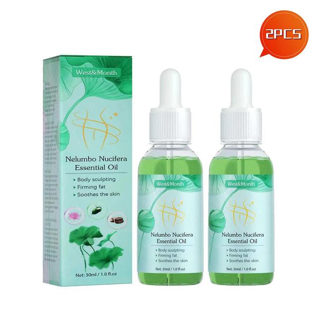 West&Month Lotus Leaf Slimming Essential Oil Body Care Qinmi Slimming Plant Extract Enjoy Fat and Slim Lightweight Slimming Essence, 2pc*30ml on Productcaster.