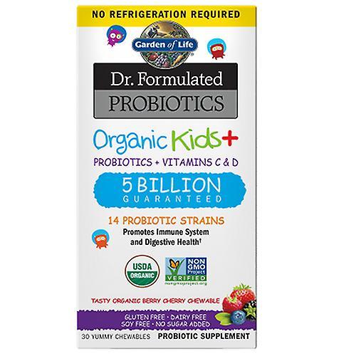 Garden of Life Dr. Formulated Probiotics Organic Kids Berry Cherry Shelf Stable, 30 Chewable Tabs (Pack of 1) on Productcaster.