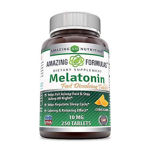 Amazing Nutrition Amazing Formulas Melatonina Disolución Rápida, 10 mg, Cítricos 250 Tabletas (Paquete de 1) on Productcaster.