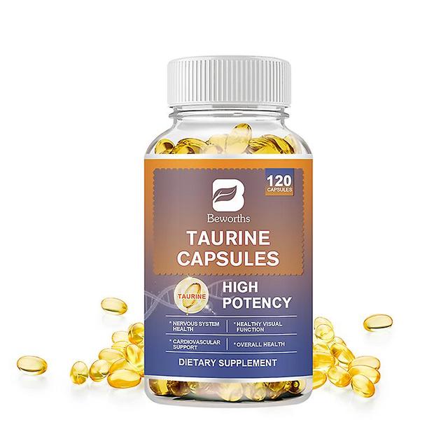 Visgaler Taurine Capsule Pure 500mg Supplement To Support A Calm,relaxed Mood,amino Acids For Heart Health,nervous System Health 120 PCS on Productcaster.