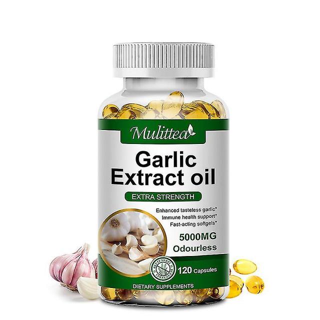 Guoguo Organic Garlic Capsules 5000mg For Lowering Cholesterol Boosts Immunity Improves Cardiovascular Odorless Health Diet 30pcs on Productcaster.