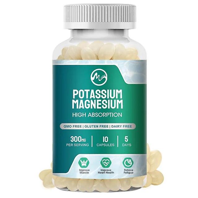 Magnesium Potassium Supplement High Absorption For Heart Health Leg Cramp Easy To Swallow Support Muscle Bone RelaxtionsTIB TIB . 10 capsules on Productcaster.