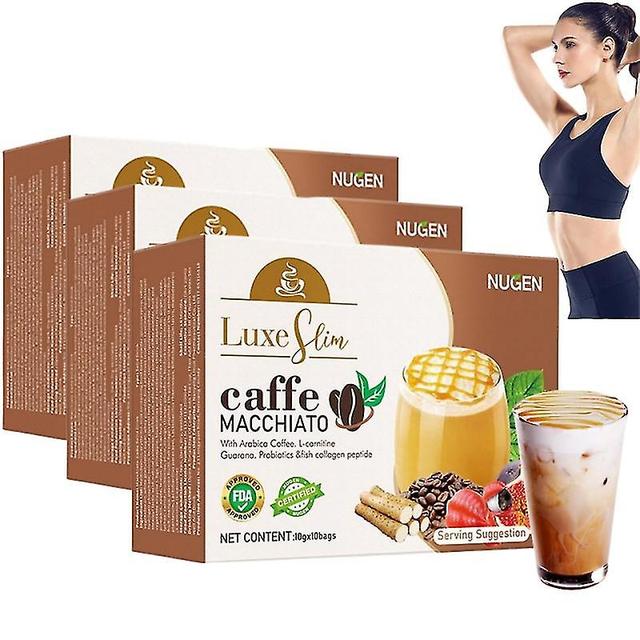 1-3Pack Luxe Slim Caffee MACCHIATO mit Kollagen und L-Glutathion, 10 Beutel 3Pack-30pcs on Productcaster.