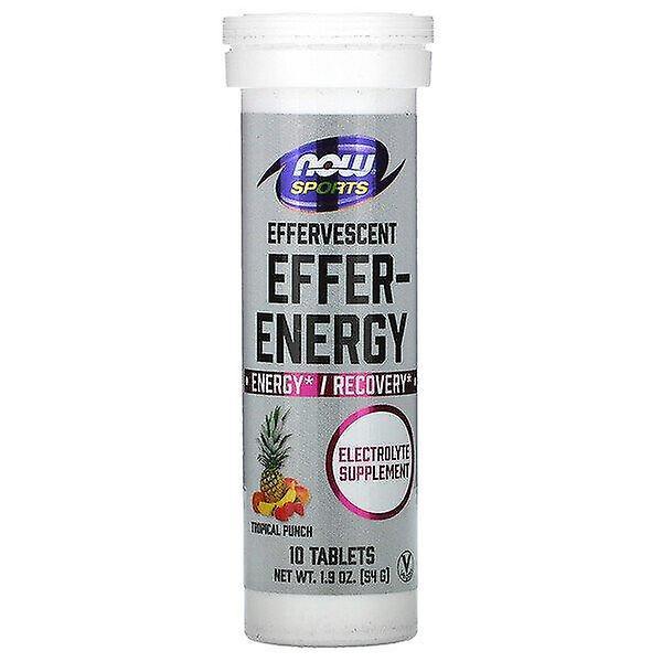 NOW Foods Nu Voedingsmiddelen, Sport, Effer-Energy, Tropische Punch, 10 Tabletten, 1.9 oz (54 g) on Productcaster.