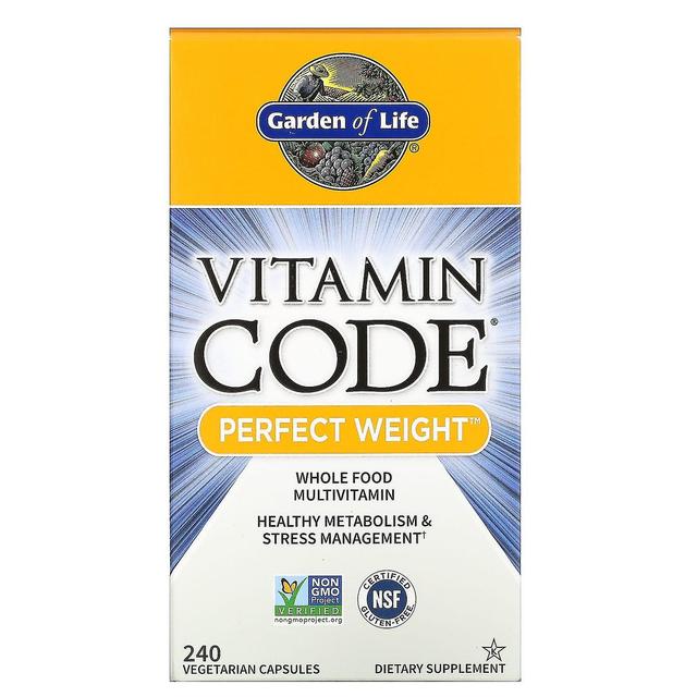 Garden of Life, Vitamin Code, Perfect Weight, 240 Vegetarian Capsules on Productcaster.