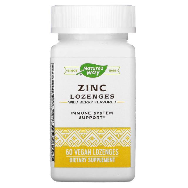 Nature's Way, Zinc Lozenges, Wild Berry Flavored, 60 Vegan Lozenges on Productcaster.