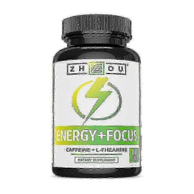 Zhou Energy + Focus Koffein mit L-Theanin, vegetarische Kapseln, 60 ea on Productcaster.