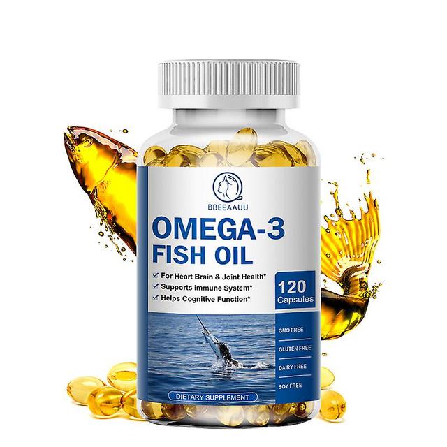 Visgaler Omega 3 Fish Oil Capsules Rich In Dha Epa Improve Focus And Memory Brain Eyes Heart Health Upgrade The Immune System 120pcs on Productcaster.